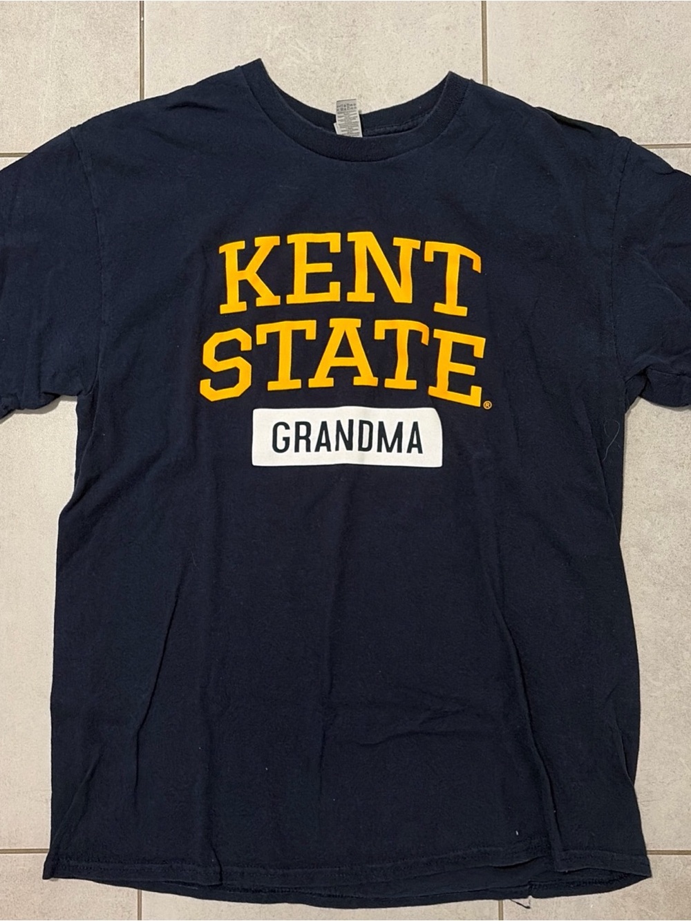 Kent State Grandma Graphic Tee - Navy & Gold Kids Shirt